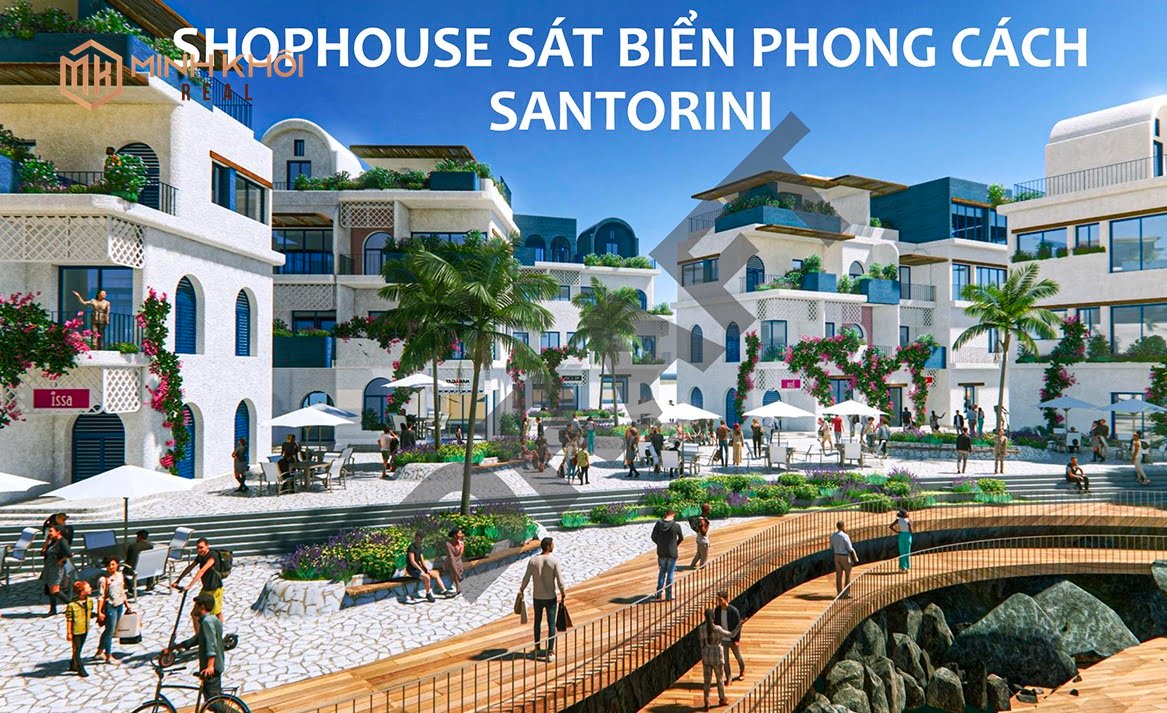 Giá bán các căn shophouse Santorini của dự án Hòn Thơm Paradise Island Phú Quốc có thể sẽ dao động từ 30 - 50 tỷ đồng/căn
