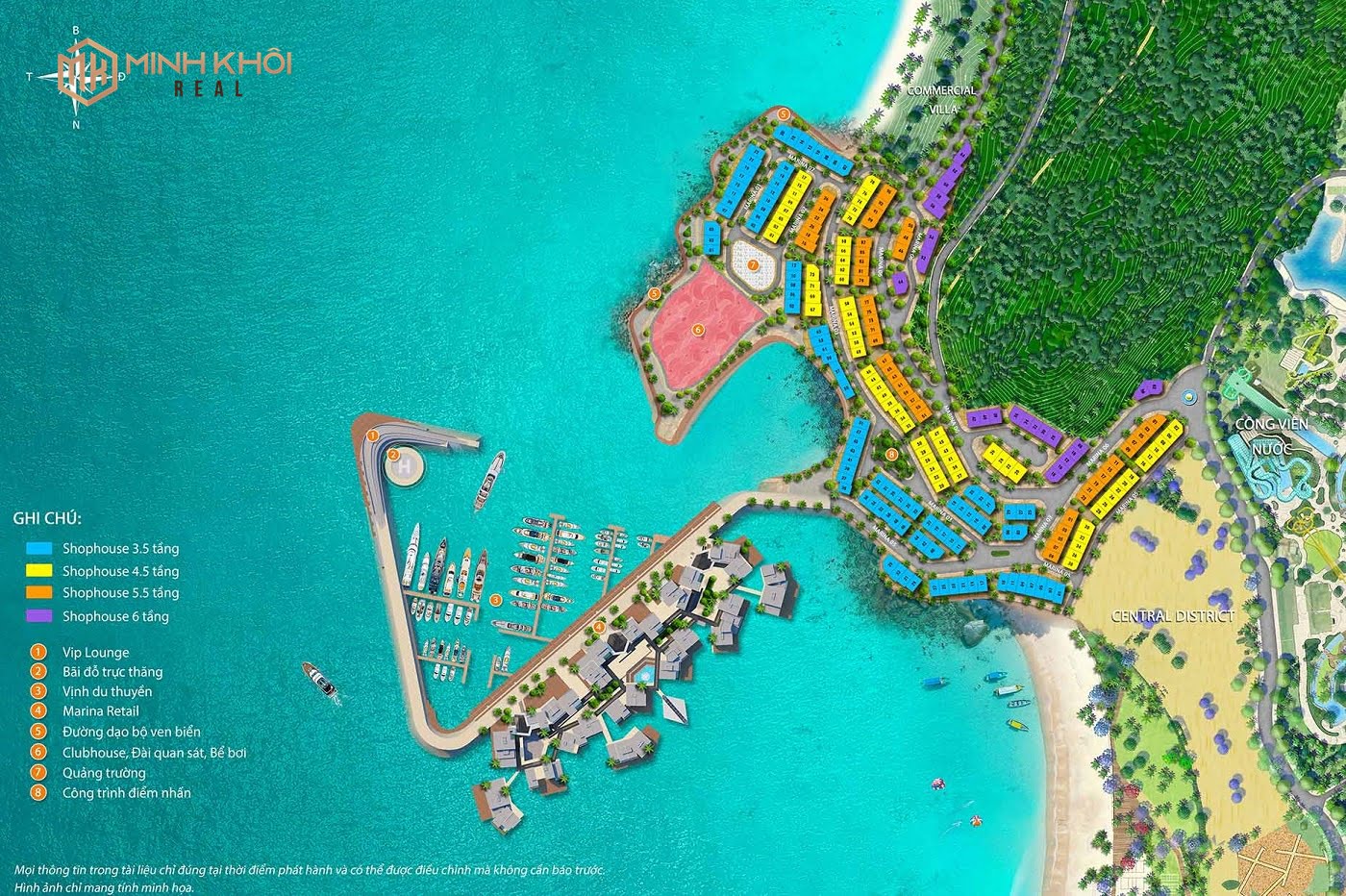 Dự án shophouse Santorini Hòn Thơm có hệ thống tiện ích vô cùng đủ đầy, đẳng cấp.